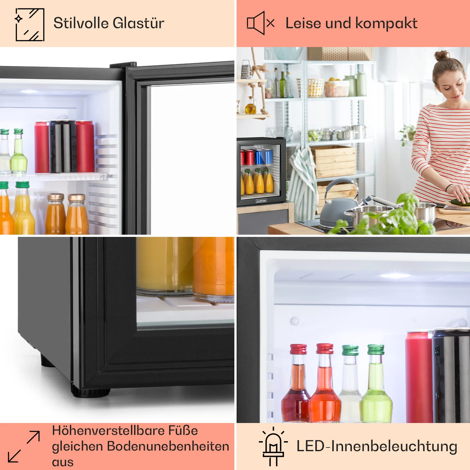 MKS-13 Minibar Mini-Kühlschrank 3 Temperaturen 30L 23 DB Glastür 5 MKS-13 Minibar Mini-Kühlschrank 3 Temperaturen 30L 23 DB Glastür – Bild 5