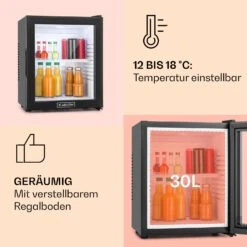 MKS-13 Minibar Mini-Kühlschrank 3 Temperaturen 30L 23 DB Glastür 10 MKS-13 Minibar Mini-Kühlschrank 3 Temperaturen 30L 23 DB Glastür -Haushaltsgeräte Geschäft 10005440 de 0004 usp
