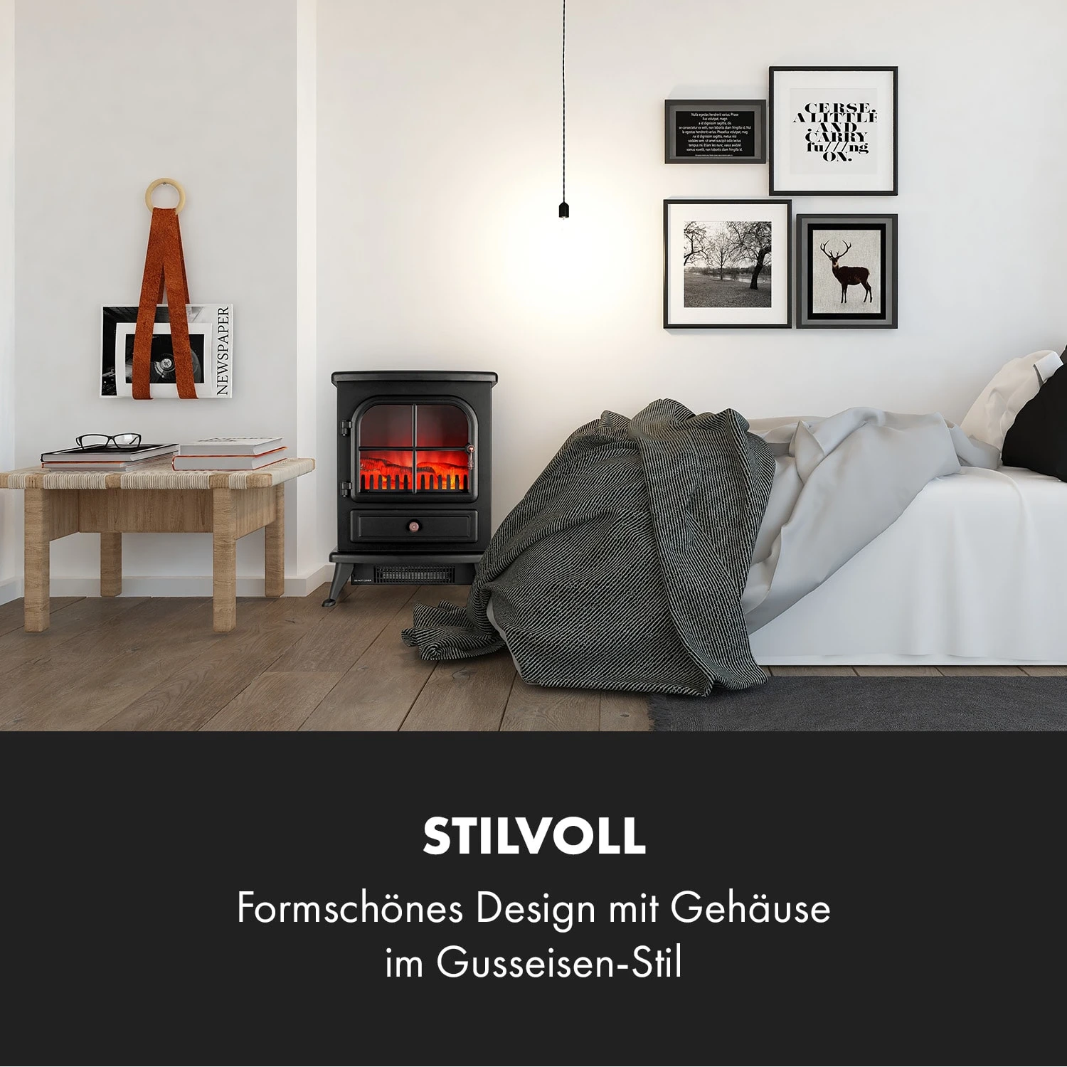 St. Moritz Elektrischer Kamin Elektrokamin Heizlüfter 2 Heizstufen 1650W/1850W Flammenillusion Rauchfrei 2 St. Moritz Elektrischer Kamin Elektrokamin Heizlüfter 2 Heizstufen 1650W/1850W Flammenillusion Rauchfrei – Bild 2