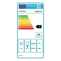 Lumio Primo Retro-Dunstabzugshaube 60cm 490 M³/h LED-Leuchten -Haushaltsgeräte Geschäft 10022116 energy label