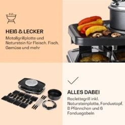 Entrecote 2-in-1 Raclettegrill & Fondue Naturstein 1100W 8 Personen -Haushaltsgeräte Geschäft 10022268 de 0005 logo