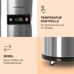 Mr. Barbot Bar-Kühlschrank 50 Liter 6-16 °C Bodenrollen Edelstahl -Haushaltsgeräte Geschäft 10026371 de 0004 logo