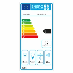 Bon Vivant Blanc Dunstabzugshaube 90cm 630,5m³/h Timer Glas Edelstahl -Haushaltsgeräte Geschäft 10026953 energy label