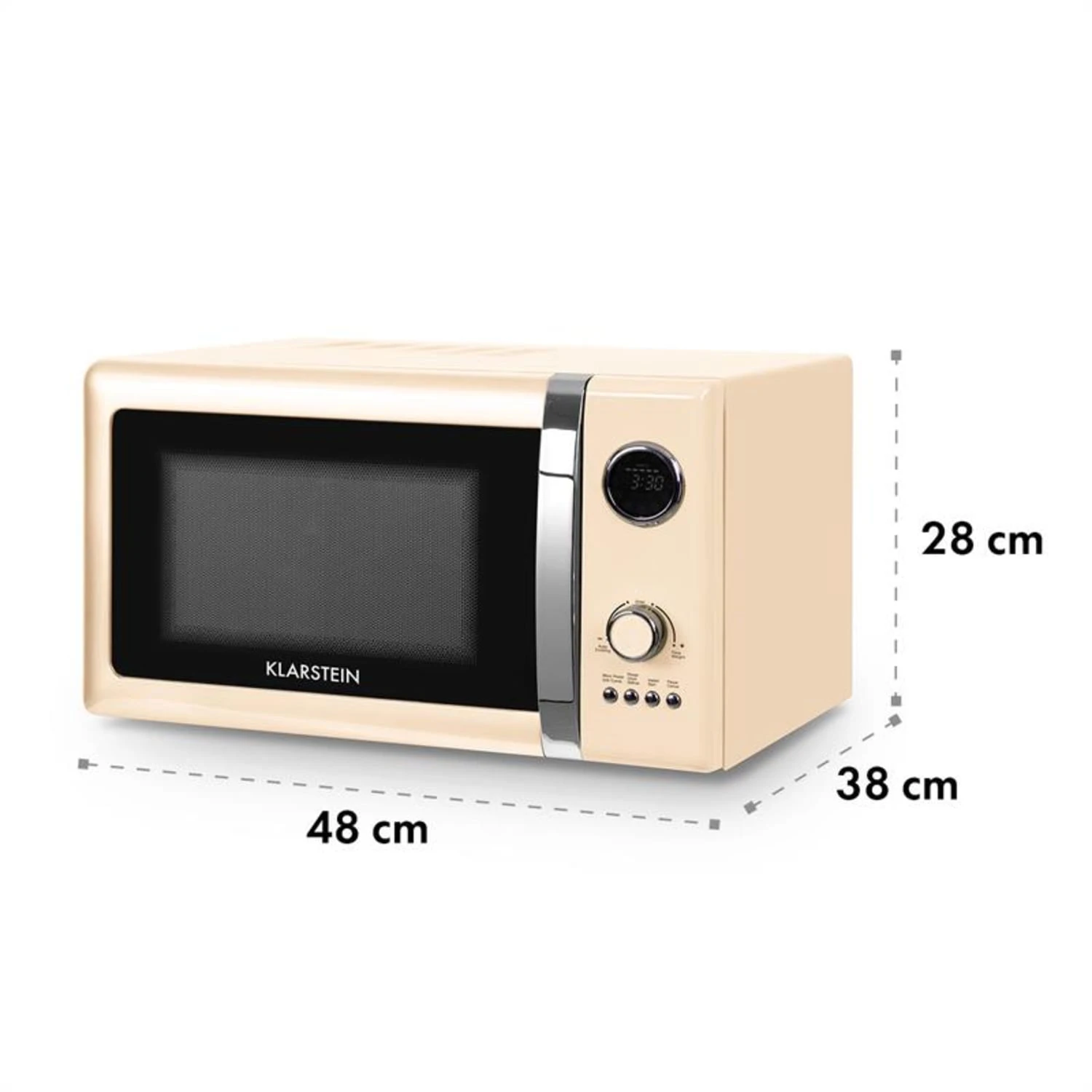 Fine Dinesty 2in1-Mikrowellen-Ofen Retro 23L 1000W 12 Programme Creme 8 Fine Dinesty 2in1-Mikrowellen-Ofen Retro 23L 1000W 12 Programme Creme – Bild 8