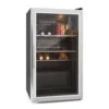 Beersafe XXL Kühlschrank 80 Liter 3 Böden Panoramaglastür Edelstahl