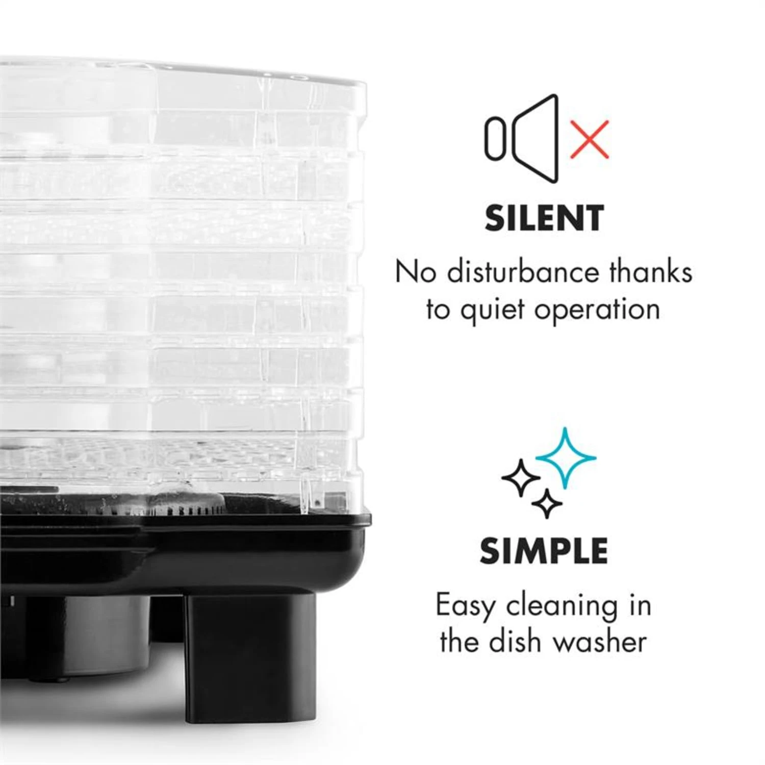 Bananarama Dörrautomat Schwarz 550W Trockner Dehydrator 6 Etagen 6 Bananarama Dörrautomat Schwarz 550W Trockner Dehydrator 6 Etagen – Bild 6