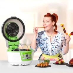 VitAir Turbo Heißluftfritteuse Grün-weiß 1400W Grillen Backen 9l -Haushaltsgeräte Geschäft 10028288 yy 0003 titel enie klarstein vitair heissluft frieteuse