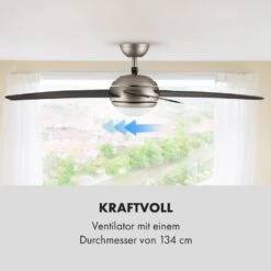 Bolero 2-in-1-Deckenventilator Leuchte 55W 10212 M³/h Fernbedienung -Haushaltsgeräte Geschäft 10028292 de 0005 logo