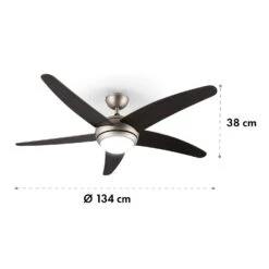 Bolero 2-in-1-Deckenventilator Leuchte 55W 10212 M³/h Fernbedienung -Haushaltsgeräte Geschäft 10028292 yy 0007 logo