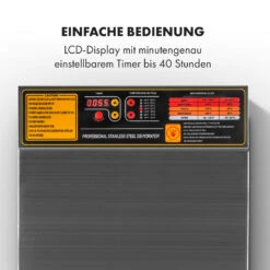 Fruit Jerky Steel 10 Dörrautomat 10 Etagen 1000 W Fläche: 1,5 M² Timer -Haushaltsgeräte Geschäft 10028437 de 0003 logo