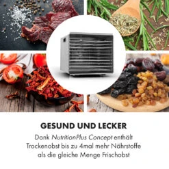Fruit Jerky Steel 10 Dörrautomat 10 Etagen 1000 W Fläche: 1,5 M² Timer -Haushaltsgeräte Geschäft 10028437 de 0005 logo