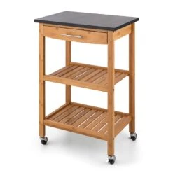 Tennessee Servierwagen Küchenwagen 4 Etagen Holz Granit Mobil -Haushaltsgeräte Geschäft 10028590 uk 0005 titel