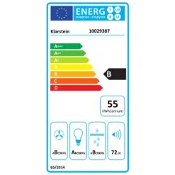Zelda Dunstabzugshaube Edelstahl 60cm Wandanbau 620 M³/h Touch Timer -Haushaltsgeräte Geschäft 10029387 energy label