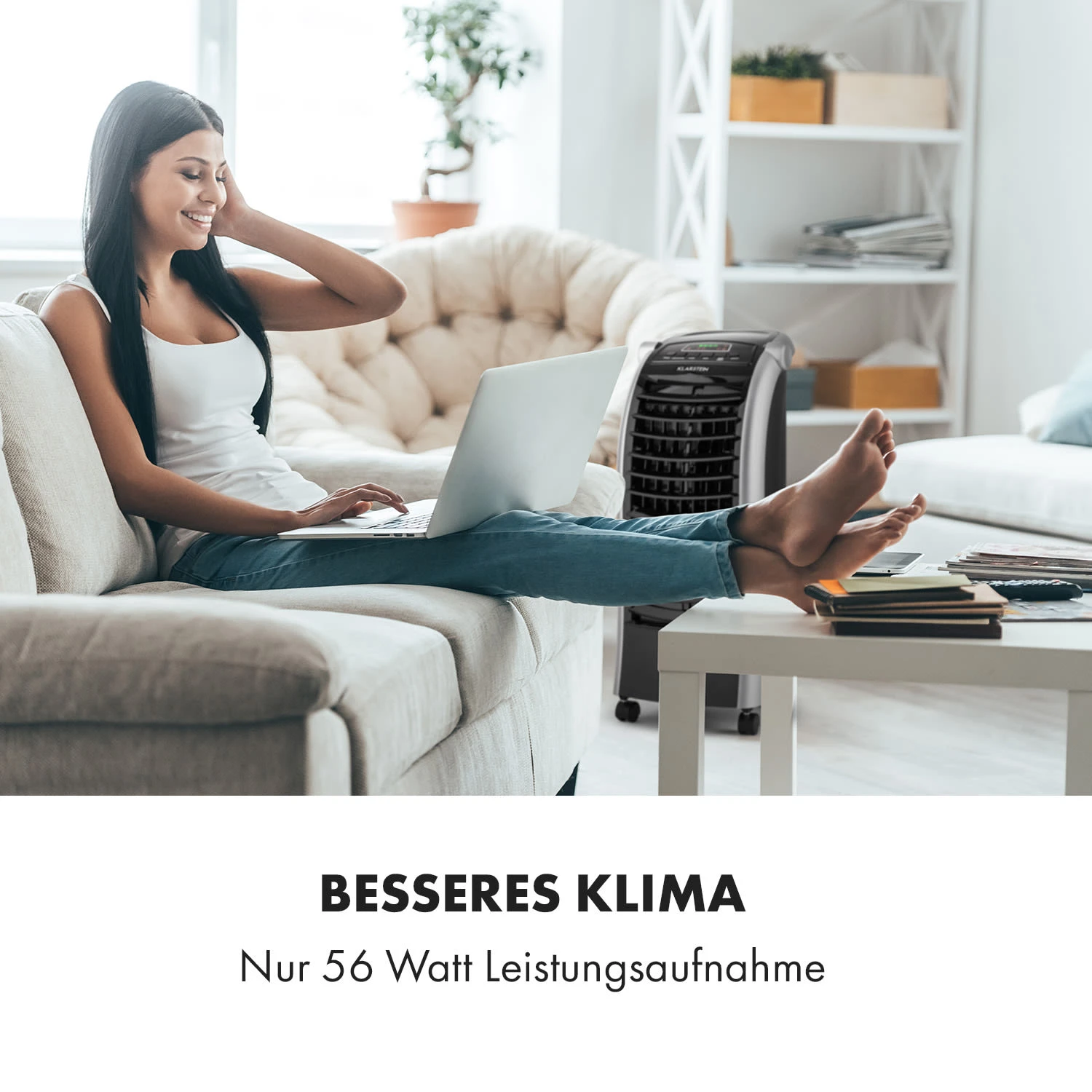 Maxfresh Ventilator Luftkühler 4-in-1-Funktion 6L-Tank 55W Timer 4 Maxfresh Ventilator Luftkühler 4-in-1-Funktion 6L-Tank 55W Timer – Bild 4