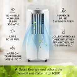 New Breeze 9 Mobile Klimaanlage 4-in-1 9.000 BTU / 2,6 KW Mobil Timer -Haushaltsgeräte Geschäft 10029704 de 0003 usp