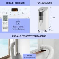 New Breeze 9 Mobile Klimaanlage 4-in-1 9.000 BTU / 2,6 KW Mobil Timer -Haushaltsgeräte Geschäft 10029704 de 0006 usp