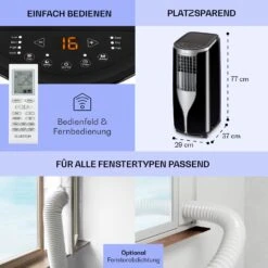 New Breeze 9 Mobile Klimaanlage 9000 BTU / 2,6 KW Timer -Haushaltsgeräte Geschäft 10029705 de 0006 usp