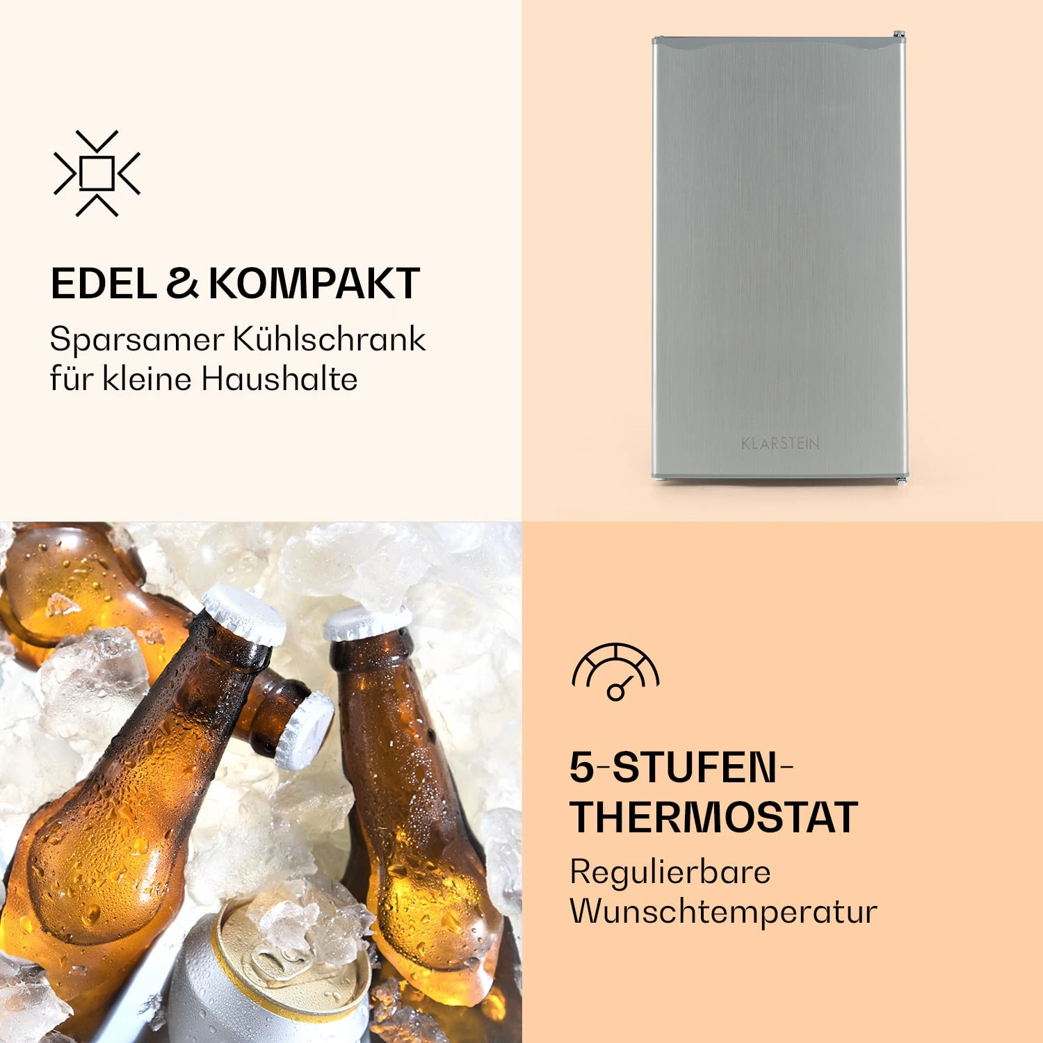Alleinversorger Kühlschrank 91 Liter 2 Ebenen Thermostat Eisfach 2 Alleinversorger Kühlschrank 91 Liter 2 Ebenen Thermostat Eisfach – Bild 2