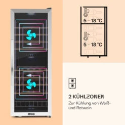 Vinamour 54 Duo Weinkühlschrank 2 Zonen 148 Ltr 54 Fl Touch-Display -Haushaltsgeräte Geschäft 10030714 de 0003 logo