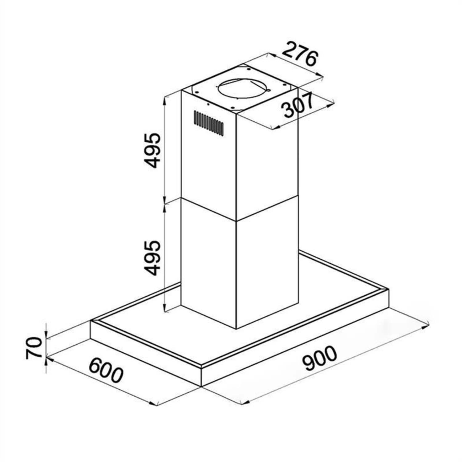 Madonna Dunstabzugshaube 90cm 500 M³/h Inselhaube Design 6 Madonna Dunstabzugshaube 90cm 500 M³/h Inselhaube Design – Bild 6