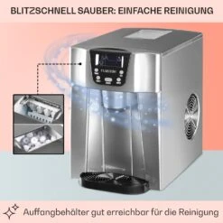 Ice Volcano 2G Eismaschine LED 12kg Je 24h 2l 6-12min Silber -Haushaltsgeräte Geschäft 10030848 DE 0005 usp
