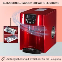 Ice Volcano 2G Eismaschine LED 12kg Je 24h 2l 6-12min Rot -Haushaltsgeräte Geschäft 10030849 DE 0005 usp