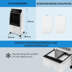 CTR-1 Heat 4-in-1 Luftkühler Heizgerät 2000 W 360 M³/h 8 Ltr Mobil -Haushaltsgeräte Geschäft 10030880 de 0006 usp