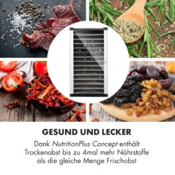 Fruit Jerky 14 Dörrautomat 1000W 30 Bis 70 °C 14 Etagen LC-Display 11 Fruit Jerky 14 Dörrautomat 1000W 30 Bis 70 °C 14 Etagen LC-Display -Haushaltsgeräte Geschäft 10031317 de 0005 logo