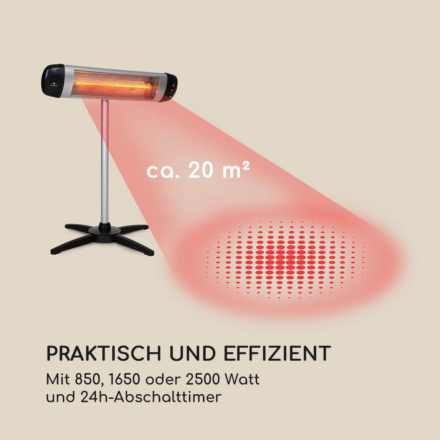 Rising Sun Infrarot-Heizstrahler 3 Leistungsstufen 850/1650/2500W IP34 6 Rising Sun Infrarot-Heizstrahler 3 Leistungsstufen 850/1650/2500W IP34 – Bild 6