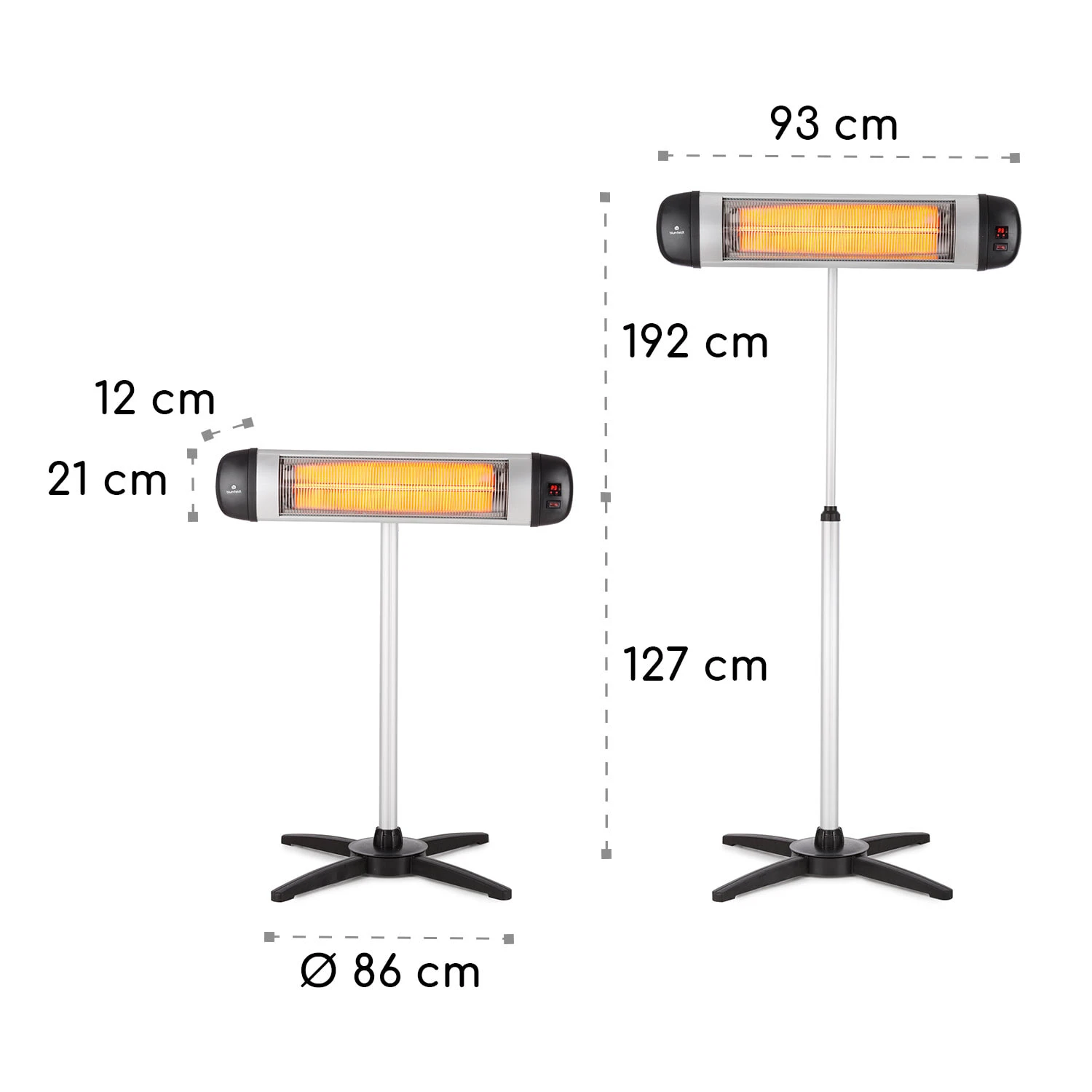 Rising Sun Infrarot-Heizstrahler 3 Leistungsstufen 850/1650/2500W IP34 11 Rising Sun Infrarot-Heizstrahler 3 Leistungsstufen 850/1650/2500W IP34 – Bild 11