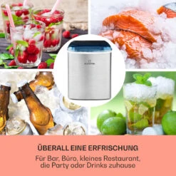 On-The-Rocks Eismaschine LED | 12kg Je 24h | 2.1l | Edelstahl Schwarz -Haushaltsgeräte Geschäft 10031372 de 0003 usp