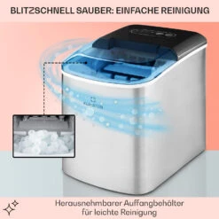 On-The-Rocks Eismaschine LED | 12kg Je 24h | 2.1l | Edelstahl Schwarz -Haushaltsgeräte Geschäft 10031372 de 0005 usp