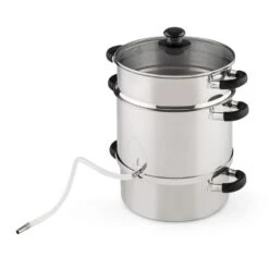 Applebee Dampf-Entsafter Elektrisch 1500W Ø25cm 8 Liter Edelstahl -Haushaltsgeräte Geschäft 10031478 yy 0008 front Klarstein Applebee Dampf Entsafter 1500W Edelstahl