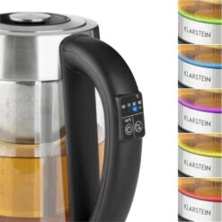 Ostfriese Wasserkocher 2-in-1 Teekocher 1,7L 2200W LED Edelstahl Glas 8 Ostfriese Wasserkocher 2-in-1 Teekocher 1,7L 2200W LED Edelstahl Glas -Haushaltsgeräte Geschäft 10031479 yy 0004 detail Klarstein Ostfriese Wasserkocher Edelstahl Glas