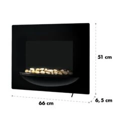 Feuerschale Elektro-Wandkamin 1800W Flammenillusion Dekosteine -Haushaltsgeräte Geschäft 10031557 yy 0006 logo Klarstein Feuerschale Wandkamin 1800 W schwarz