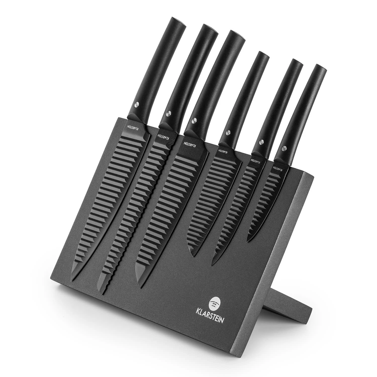 Kissaki Messerset Magnetisch Antihaftversiegelung Wellenform Schwarz 6 Kissaki Messerset Magnetisch Antihaftversiegelung Wellenform Schwarz – Bild 6