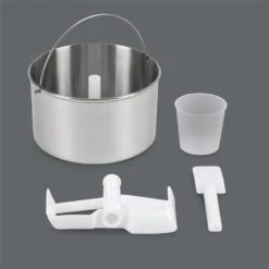 Vanilly Sky Family Eiscremebereiter Frozen Yoghurt 250W 2,5l Silber -Haushaltsgeräte Geschäft 10031846 yy 0007 detail Klarstein Vanilly Sky Family Eiscremebereiter silber