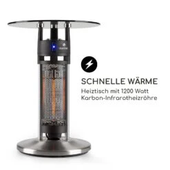 Primal Heat 65 Bistrotisch Karbon-IR-Heizelement 1200W LED 65cm Glas -Haushaltsgeräte Geschäft 10031874 de 0004 logo