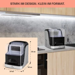 Kristall Eiswürfelmaschine Kristalleis 2 Größen 2,5l Wassertank -Haushaltsgeräte Geschäft 10031891 de 0006 usp