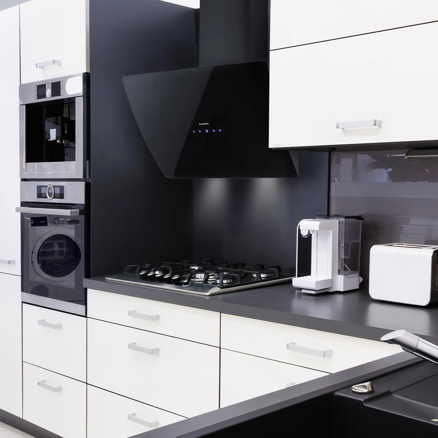 Annabelle 60 Dunstabzugshaube Glas 595 M³/h Touch-Armatur Schwarz 2 Annabelle 60 Dunstabzugshaube Glas 595 M³/h Touch-Armatur Schwarz – Bild 2