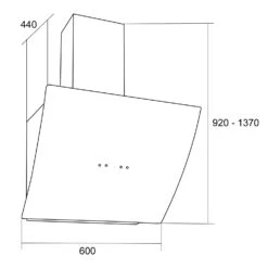 Annabelle 60 Dunstabzugshaube Glas 595 M³/h Touch-Armatur Schwarz 16 Annabelle 60 Dunstabzugshaube Glas 595 M³/h Touch-Armatur Schwarz -Haushaltsgeräte Geschäft 10031905 yy 0008 dimensions