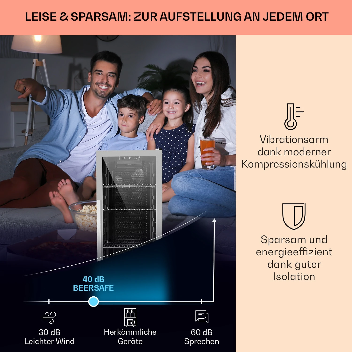 Beersafe 6XL Kühlschrank 201 Liter 5 Böden Panoramaglastür Edelstahl 3 Beersafe 6XL Kühlschrank 201 Liter 5 Böden Panoramaglastür Edelstahl – Bild 3