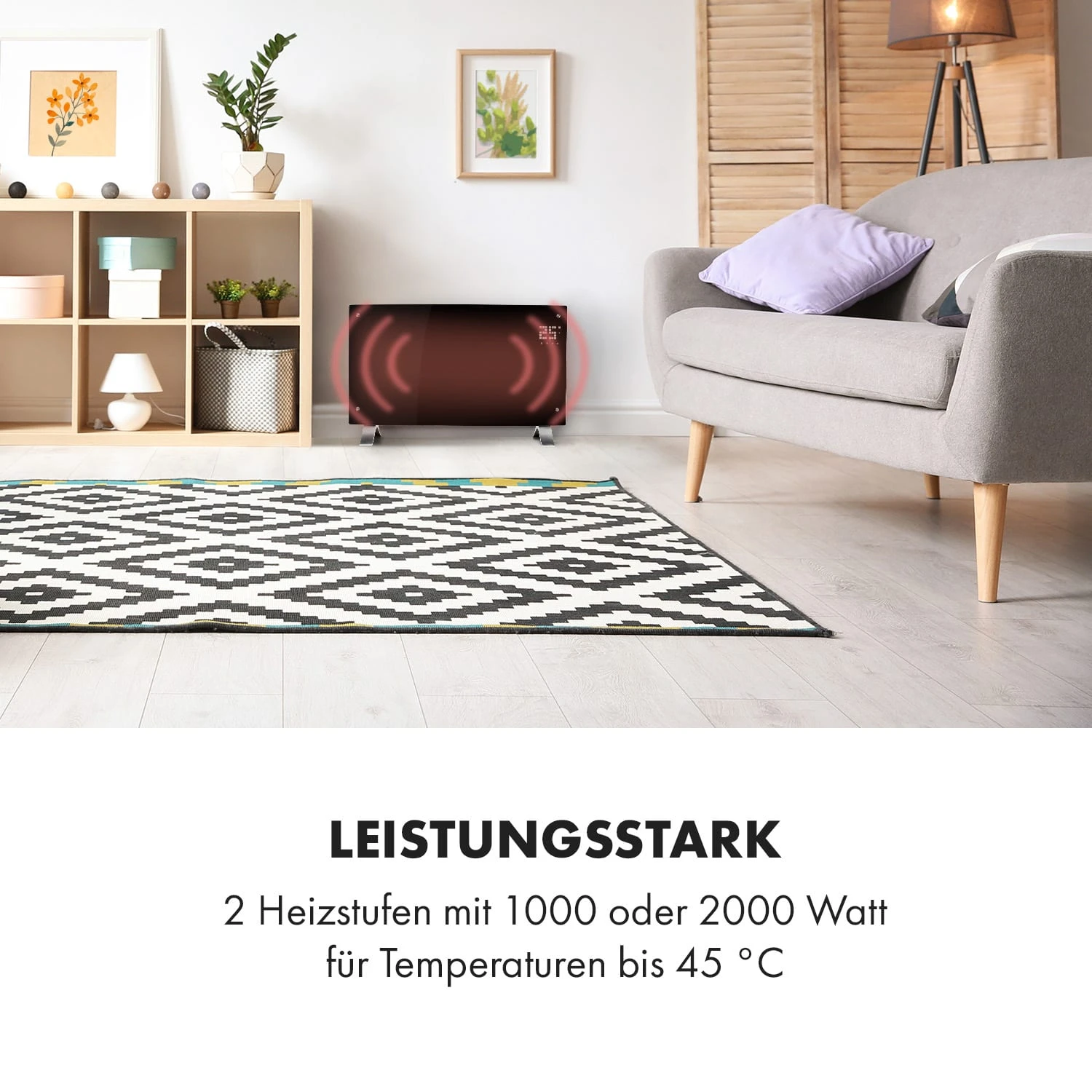 Bornholm Curved Konvektions-Heizgerät Thermostat Timer 2000W 2 Bornholm Curved Konvektions-Heizgerät Thermostat Timer 2000W – Bild 2