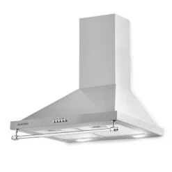 Montblanc 60 Dunstabzugshaube 610m³/h 165W 2x1,5W LED Reling -Haushaltsgeräte Geschäft 10031994 yy 0010 front Klarstein Montblanc 60 Dunstabzugshaube silbergrau