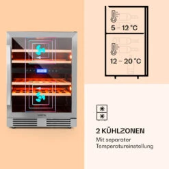 Vinovilla 43 Built-In Duo Weinkühlschrank 2 Zonen 129l 43 Fl Glastür -Haushaltsgeräte Geschäft 10032031 de 0004 logo