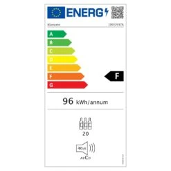 Vinovilla Smart Weinkühlschrank 50l / 20 Flaschen Glastür Edelstahl -Haushaltsgeräte Geschäft 10032037 energy label