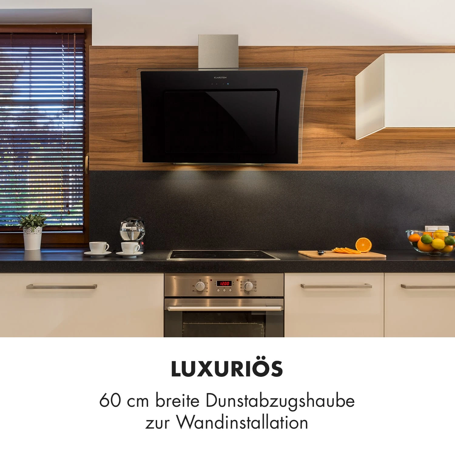 Sabia 90 Dunstabzugshaube 90cm 600m³/h LEDs 3 Leistungsstufen Schwarz 2 Sabia 90 Dunstabzugshaube 90cm 600m³/h LEDs 3 Leistungsstufen Schwarz – Bild 2