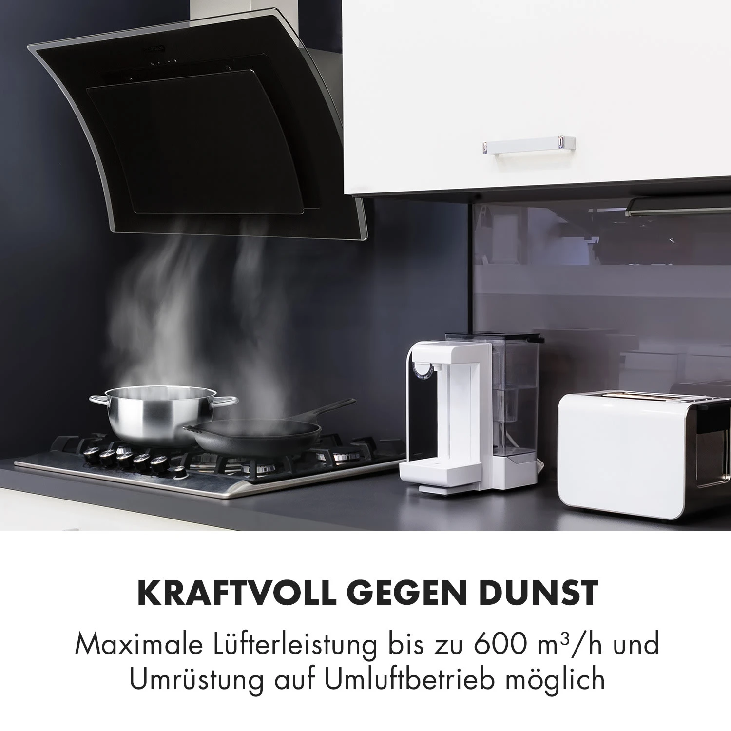 Sabia 90 Dunstabzugshaube 90cm 600m³/h LEDs 3 Leistungsstufen Schwarz 7 Sabia 90 Dunstabzugshaube 90cm 600m³/h LEDs 3 Leistungsstufen Schwarz – Bild 7