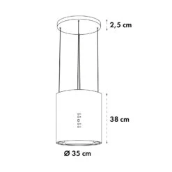 Barett Inselabzugshaube Ø35cm Umluft 558 M³/h LED Aktivkohlefilter -Haushaltsgeräte Geschäft 10032302 yy 0009 logo