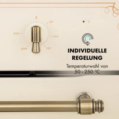 Victoria Einbaubackofen Retro-Design 9 Funktionen 50-250°C Elfenbein 14 Victoria Einbaubackofen Retro-Design 9 Funktionen 50-250°C Elfenbein -Haushaltsgeräte Geschäft 10032485 de 0005 logo